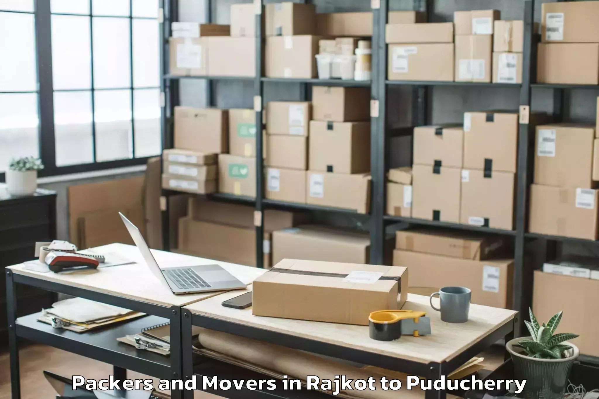 Top Rajkot to Pondicherry University Puduche Packers And Movers Available